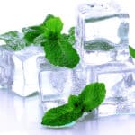 Ice with mint