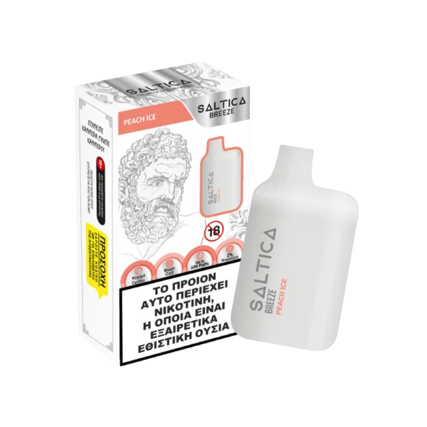 SALTICA Breeze Peach Ice 600 Τζούρες 20mg Νικοτίνη - Vape Travellers Shop  ηλεκτρονικό τσιγάρο