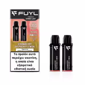 Strawberry Raspberry Lemon Fuyl Προγεμισμένες Κάψουλες 20mg 850 Εισπνοές (2 τεμάχια) – Dinner Lady