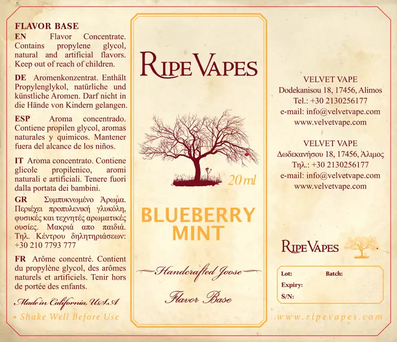 Ripe Vapes Blueberry Mint