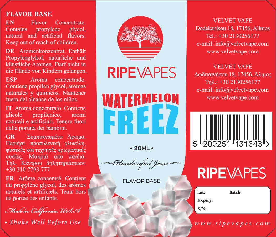 watermelon freez packaging