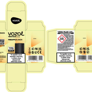 Vozol Vista Plug 20mg 2ml Prefilled Δεξαμενή + 10ml e liquid Pineapple Lemon