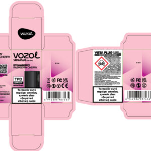 Vozol Vista Plug 20mg 2ml Prefilled Δεξαμενή + 10ml e liquid Strawberry Kiwi