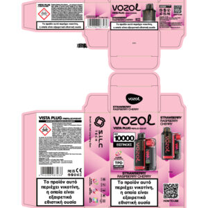Vozol Vista Plug 20mg 2ml Kit + 10ml e liquid Strawberry Raspberry Cherry