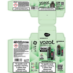 Vozol Vista Plug 20mg 2ml Kit + 10ml e liquid Watermelon Ice