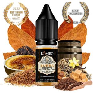 Bombo Platinum Tobaccos Supra Reserve 10ml 20mg Nic Salts