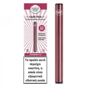 Dinner Lady Strawberry Ice Disposable Vape Pen 20mg 1.5ml