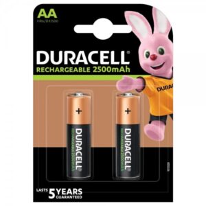 2x AA Duracell Rechargeable 2500mAh