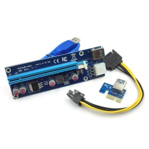 Qoltec Riser PCi-E 1x-16x USB 3.0 SATA/PCI-E 6pin