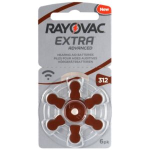 Rayovac Extra Advanced 312 PR41 Batteries 1x6 Kit