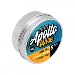 Apollo SS 316L MTL Fused Clapton 2x30ga+40ga / 0.45ohm / 5 Coils