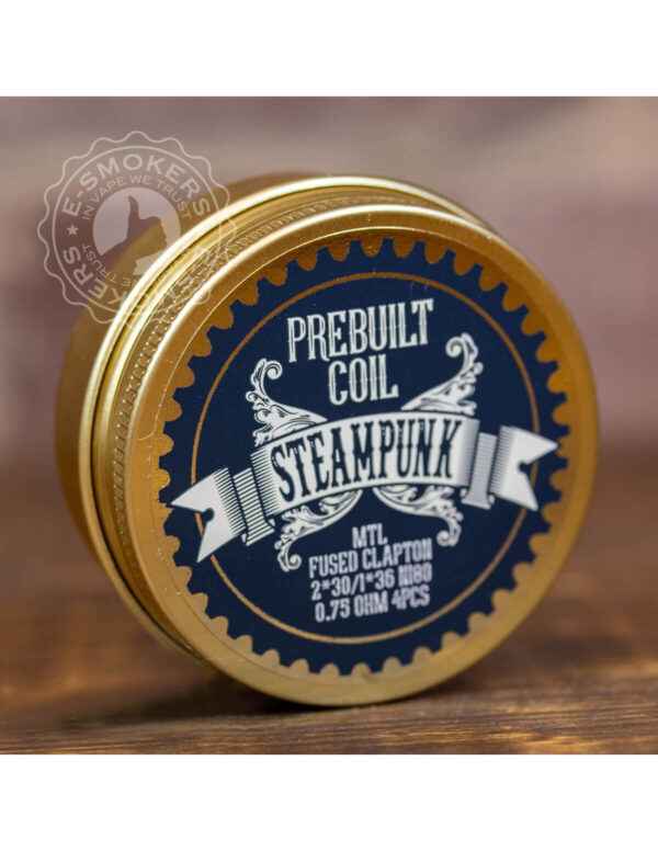 Steampunk handmade mtl fused clapton coil075ohm