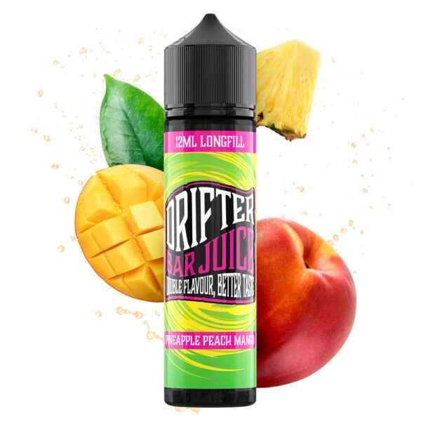 Drifter-Bar-Juice-Pineapple-Peach-Mango-12ml-0mg Drifter Bar Juice Pineapple Peach Mango 12ml 0mg