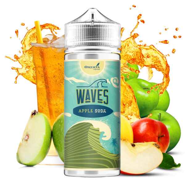 WAVES-APPLE-SODA-120ML-WBF WAVES APPLE SODA 120ML WBF