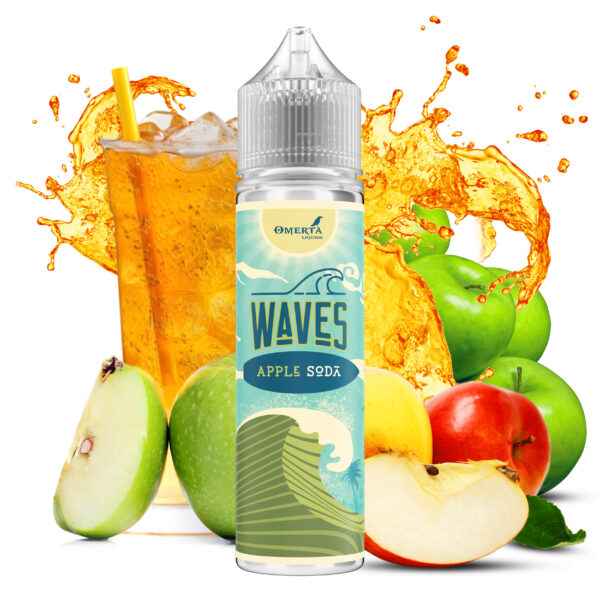 WAVES-APPLE-SODA-60ML-WBF WAVES APPLE SODA 60ML WBF