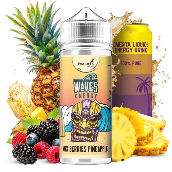 WAVES-ENERGY-MIX-BERRIES-PINEAPPLE-120ML-WBF WAVES ENERGY MIX BERRIES PINEAPPLE 120ML WBF