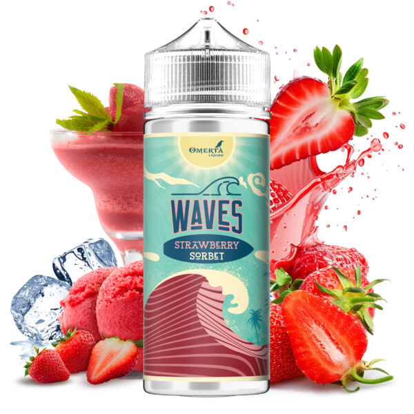 WAVES-STRAWBERRY-SORBET-120ML-WBF WAVES STRAWBERRY SORBET 120ML WBF