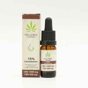 Hellenic Cannabis / Έλαιο κάνναβης 10% CBG (1000mg) + 5% CBD (500mg) Full Spectrum - 10ml