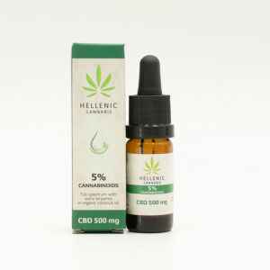 Hellenic Cannabis / Έλαιο κάνναβης 5% CBD (500mg) Full Spectrum - 10ml