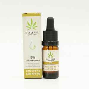 Hellenic Cannabis / Έλαιο κάνναβης 5% CBN (500mg) + 4% CBD (400mg) Full Spectrum - 10ml