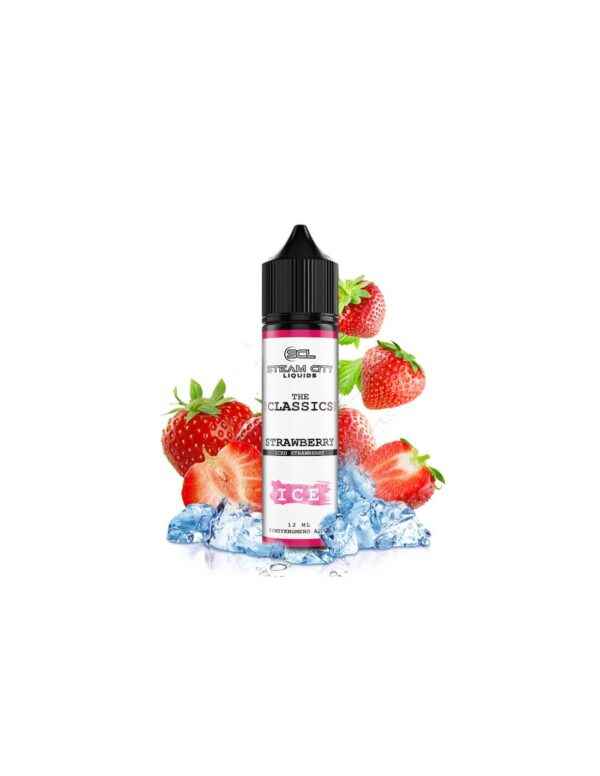 steam city the classics strawberry ice flavour shot 60ml