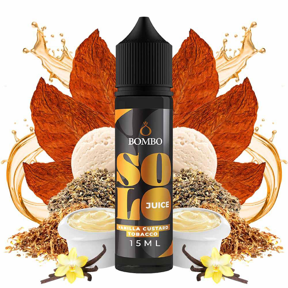 Bombo Solo Juice Vanilla Custard Tobacco 15ml/60ml Flavorshot 3 Bombo Golden Era Atenea 20ml/60ml Flavorshot