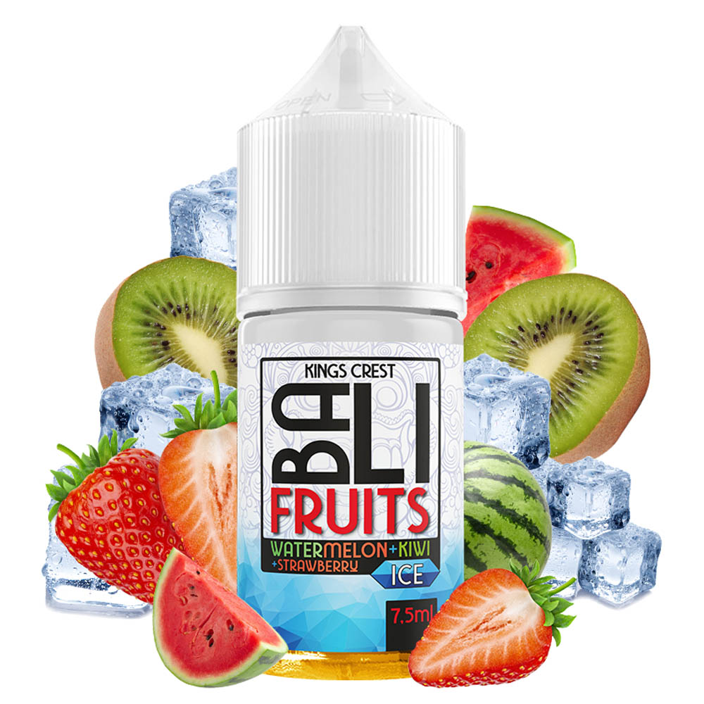 Kings Crest Bali Fruits Ice Watermelon Kiwi Strawberry 7.5ml/30ml Flavorshot 3 Bali Fruits WKS Ice 75ml GR with ingredients
