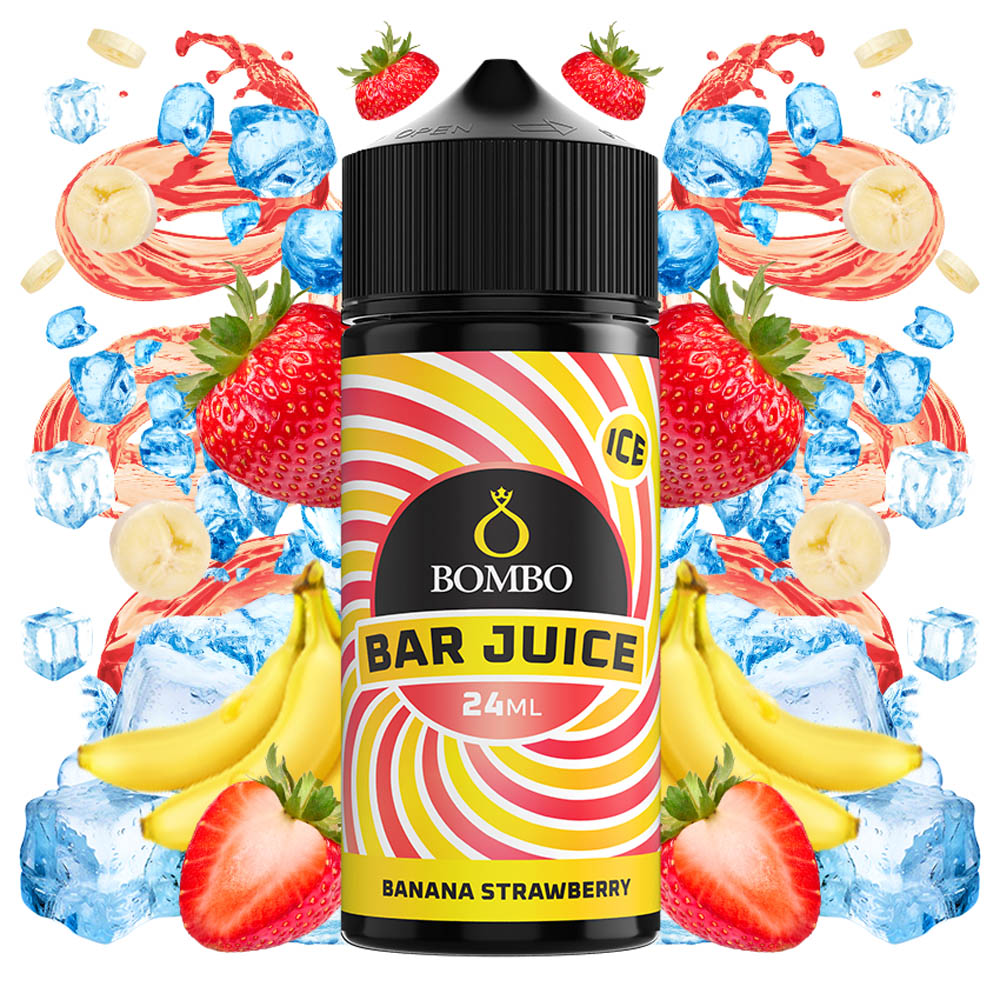 Bombo Bar Juice Banana Strawberry 24ml/120ml Flavorshot 2 Bombo Bar Juice Banana Strawberry Ice 24ml Longfill
