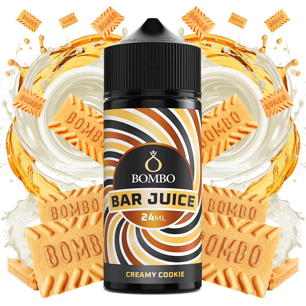Bombo Bar Juice Creamy Cookie 24ml Longfill with ingredients