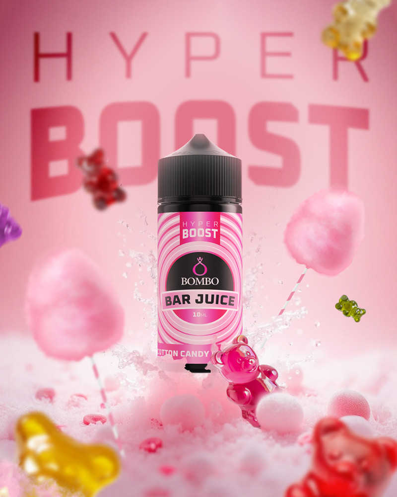 Bombo Bar Juice Hyper Boost Cotton Candy Fruits Ice 5ml/60ml FS 3 Bombo Bar Juice Hyper Boost Cotton Candy Fruits Promo Pic
