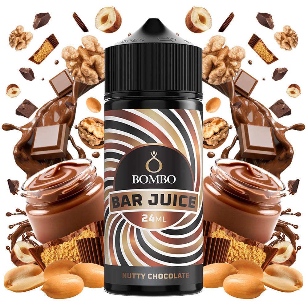 Bombo Bar Juice Nutty Chocolate 24ml Longfill with ingredients