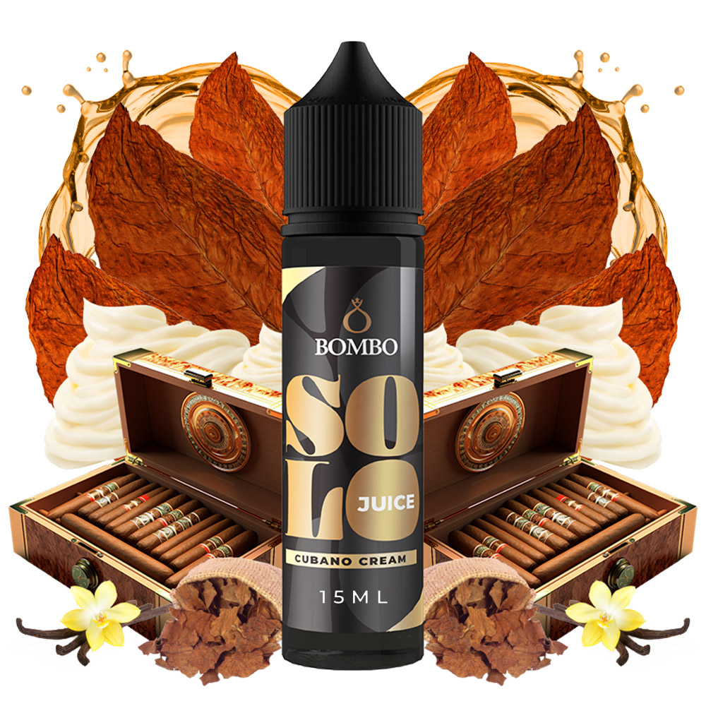 Bombo Solo Juice Cubano Cream 15ml/60ml Flavorshot 3 Bombo Golden Era Atenea 20ml/60ml Flavorshot