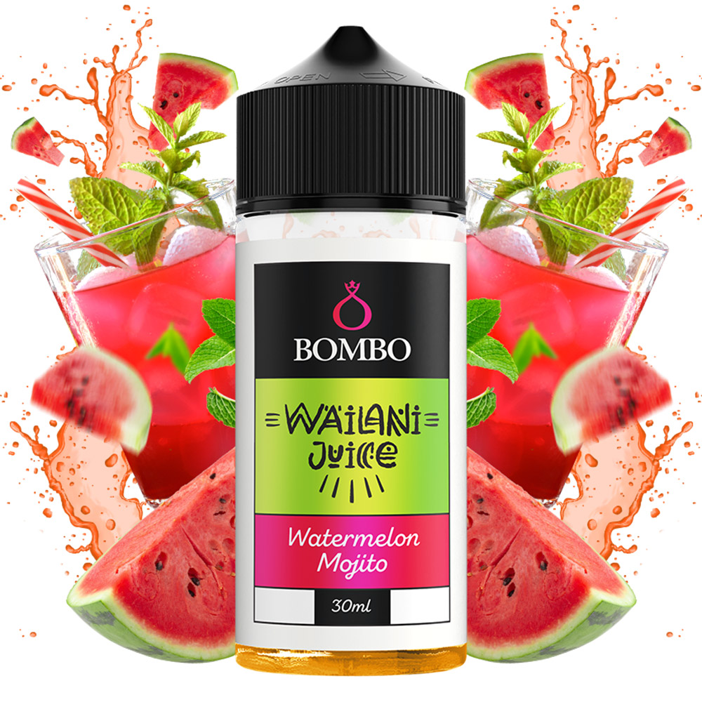 Bombo Wailani Juice Watermelon Mojito 30ml/120ml Flavorshot 3 Bombo eLiquids Wailani Juice Watermelon Mojito 30ml Longfill GR