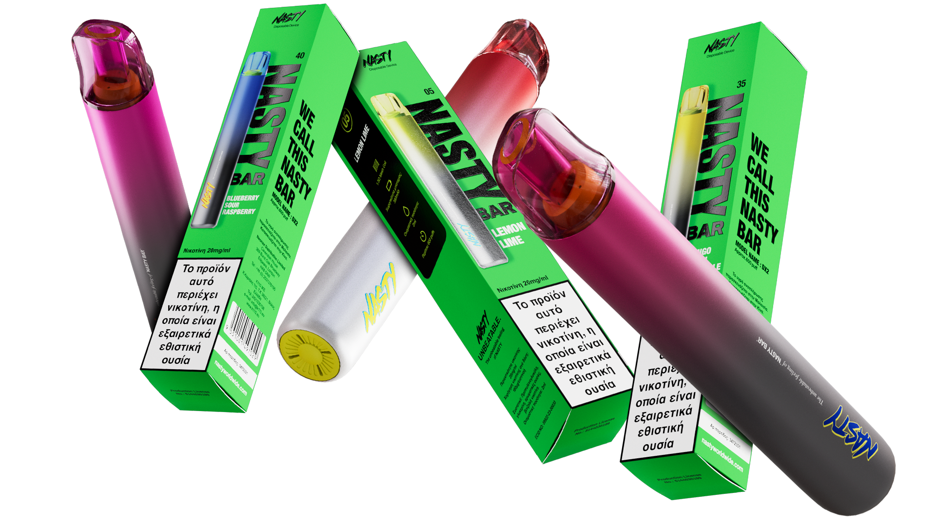Nasty Bar DX2 20mg 2ml Lemon Lime 2 Nasty Fix 20mg 2ml Vanilla Tobacco