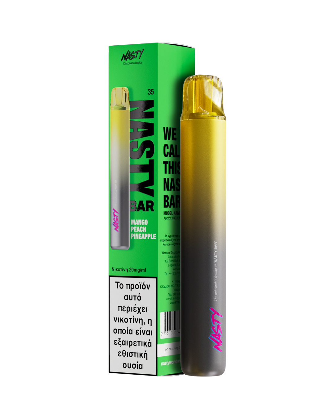 Nasty Bar DX2 20mg 2ml Mango Peach Pineapple 1 DX2 Mango Peach Pineapple