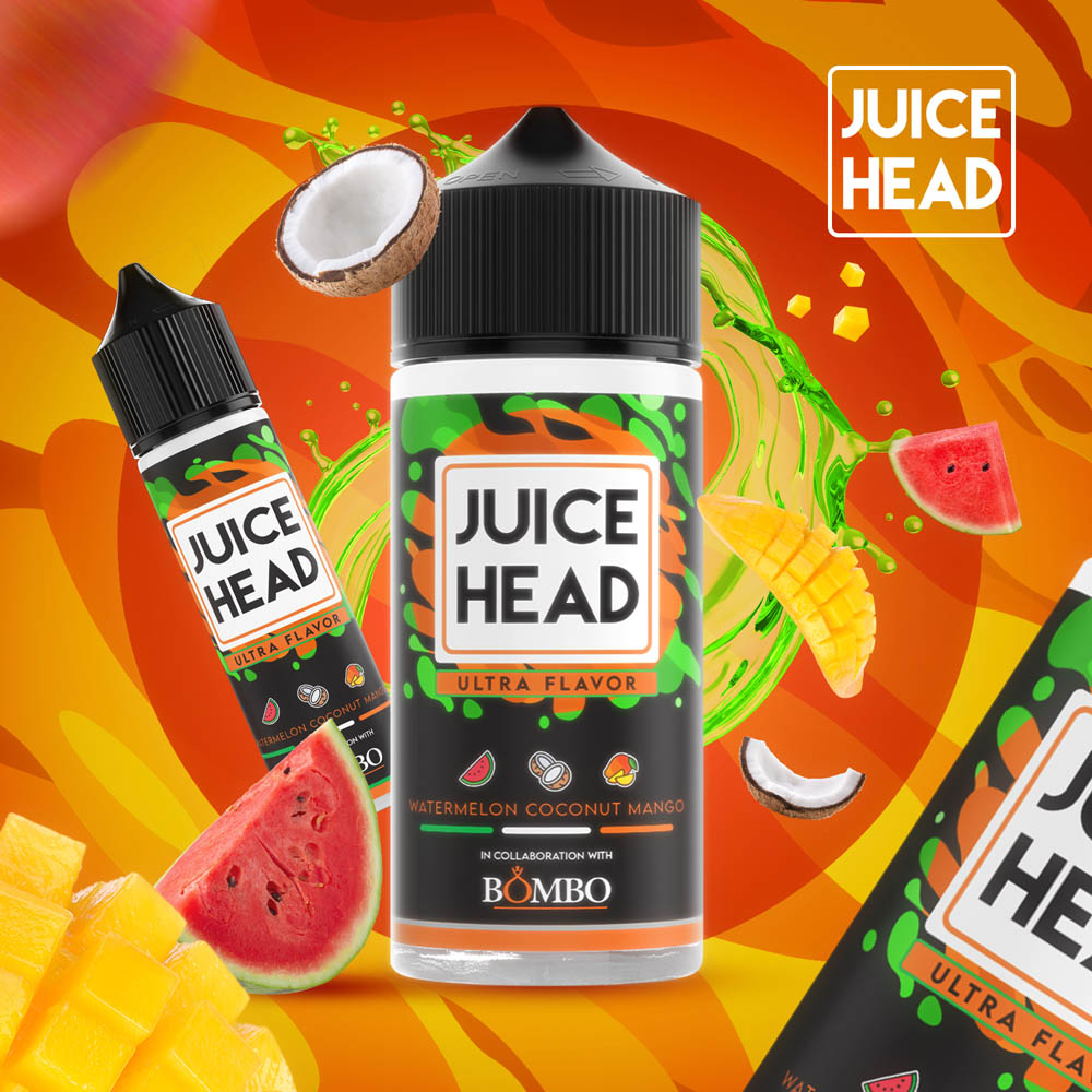 Juice Head Watermelon Coconut Mango 30ml/120ml Flavorshot 2 Juice Head Watermelon Coconut Mango Promo Pic