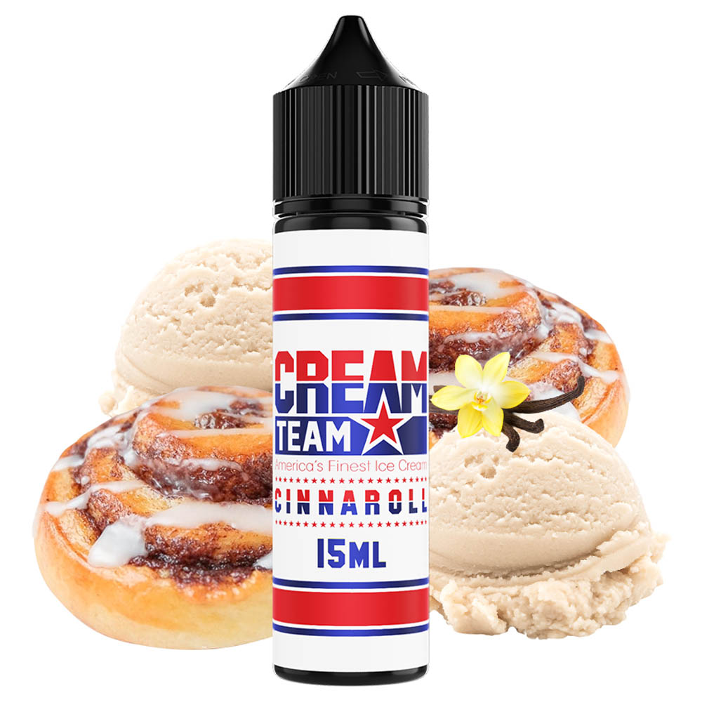 Kings Crest Cream Team Cinnaroll 15ml/60ml Flavorshot 3 Kings Crest CREAM TEAM Cinnaroll 15ml Longfill with ingredients