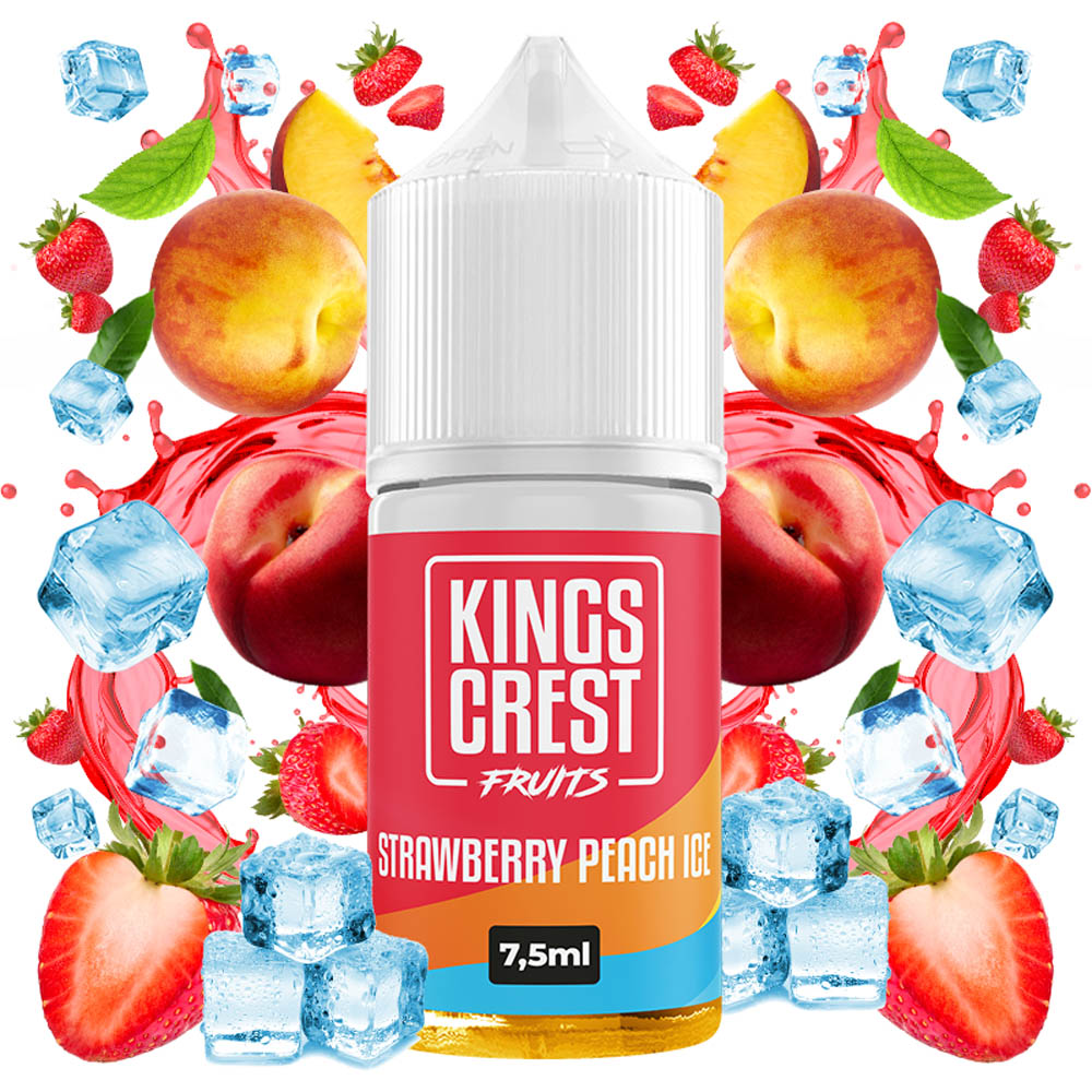 Kings Crest Fruits Ice Strawberry Peach 7.5ml/30ml Flavorshot 3 Kings Crest Fruits Strawberry Peach Ice 75ml GR with ingredients