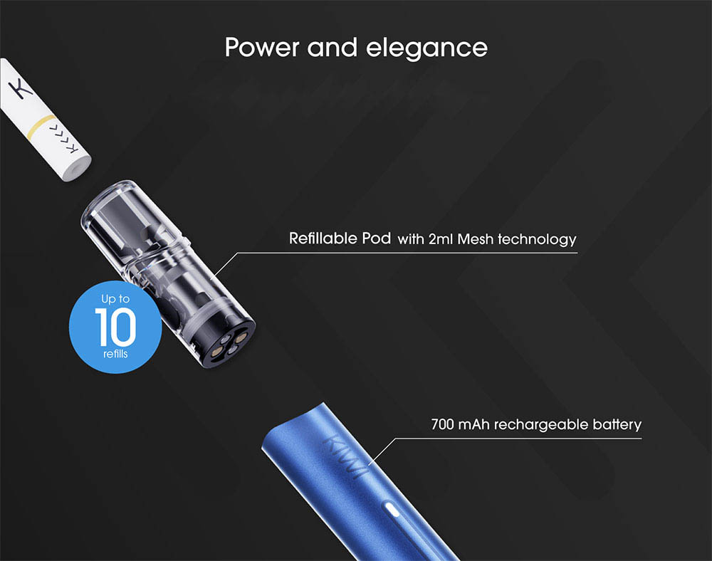 Kiwi Spark 2ml Pod Kit – Blue 2 Kiwi Spark 2ml Pod Kit Blue 1 1