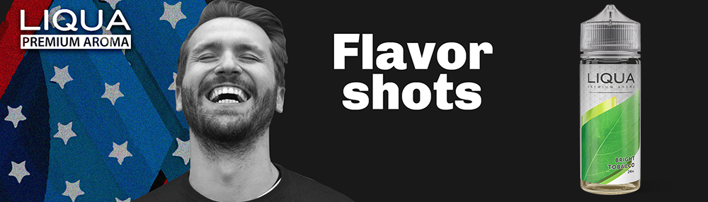 Liqua Bright Tobacco 24ml/120ml Flavorshot 1 Liqua American Blend 12ml/60ml Flavorshot