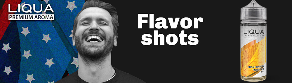 Liqua Traditional Tobacco 24ml/120ml Flavorshot 1 Liqua American Blend 12ml/60ml Flavorshot