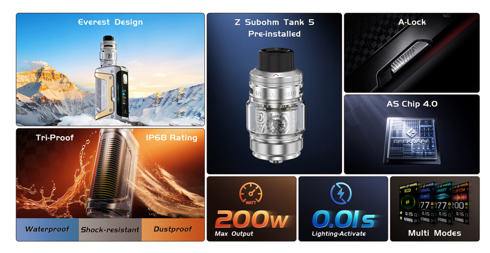 Geekvape Aegis Legend 5 No 10 Limited Edition 5.5ml Kit – Everest Sunrise 2 Spec