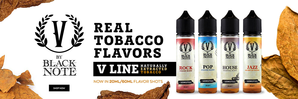 black note v line banner