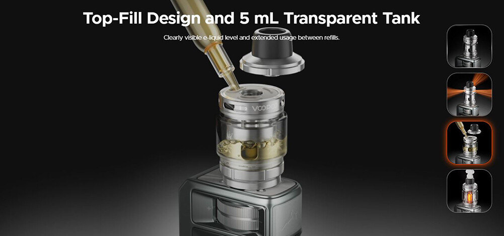 Voopoo Uforce X Tank 2 5ml Ατμοποιητής – Silver 3 fill